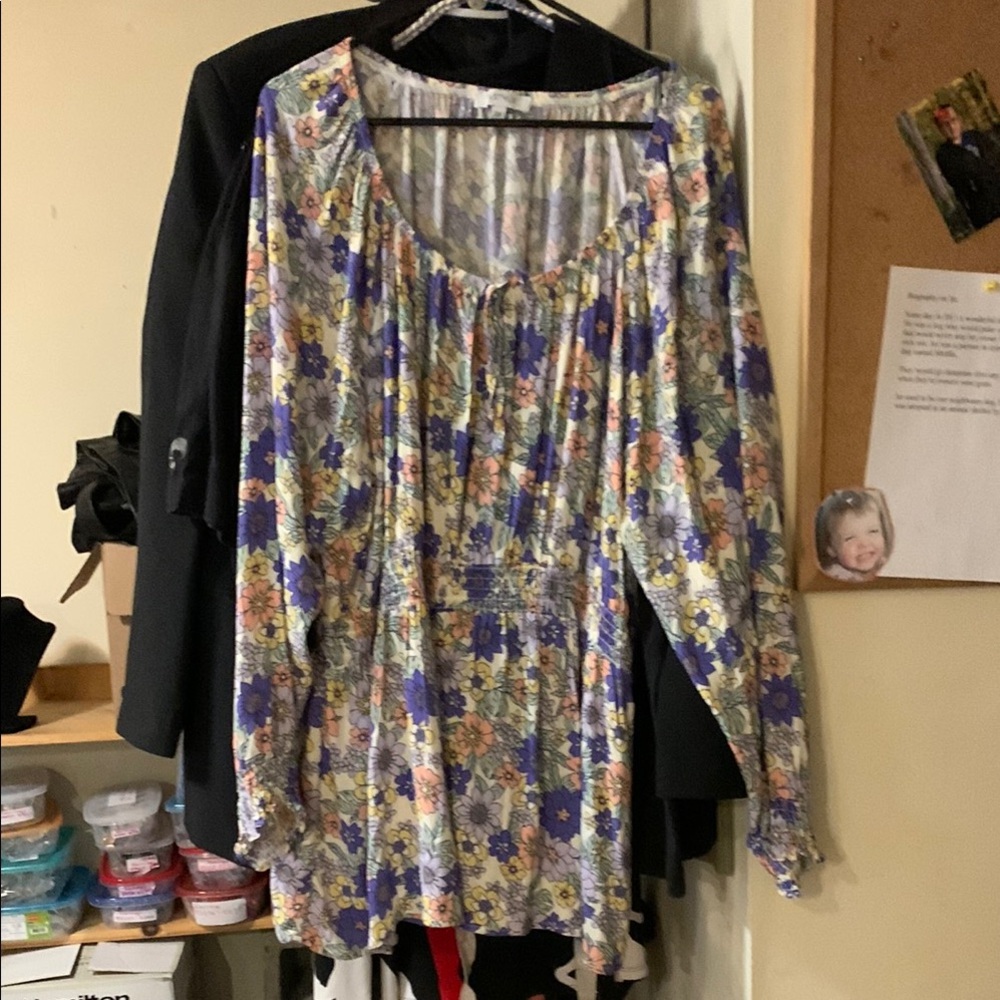 Floral Print Women's Top My Style 3X